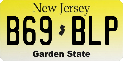NJ license plate B69BLP