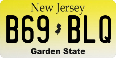 NJ license plate B69BLQ
