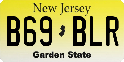 NJ license plate B69BLR