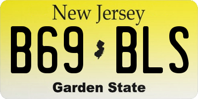 NJ license plate B69BLS