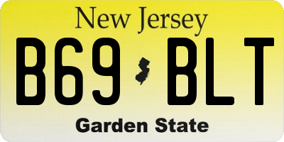 NJ license plate B69BLT