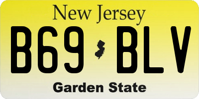 NJ license plate B69BLV