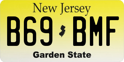 NJ license plate B69BMF