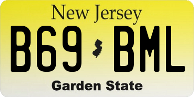 NJ license plate B69BML