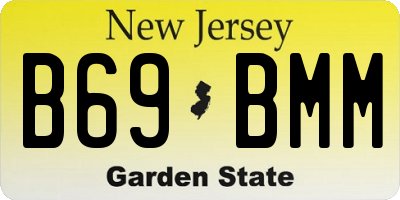 NJ license plate B69BMM