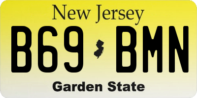 NJ license plate B69BMN