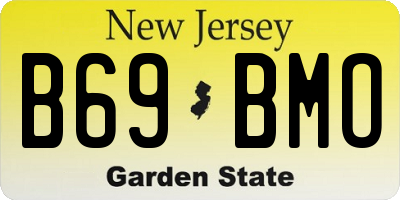 NJ license plate B69BMO