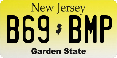 NJ license plate B69BMP