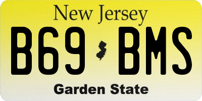 NJ license plate B69BMS