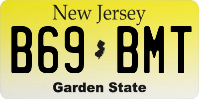 NJ license plate B69BMT