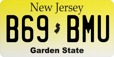 NJ license plate B69BMU