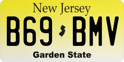 NJ license plate B69BMV