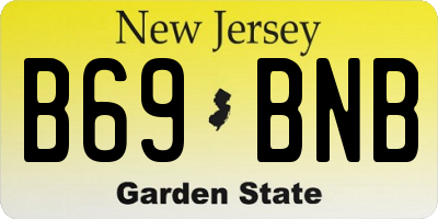 NJ license plate B69BNB