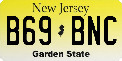 NJ license plate B69BNC