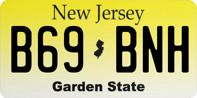 NJ license plate B69BNH