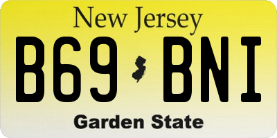 NJ license plate B69BNI