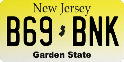 NJ license plate B69BNK
