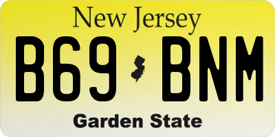 NJ license plate B69BNM