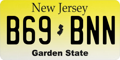 NJ license plate B69BNN