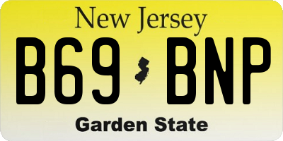 NJ license plate B69BNP