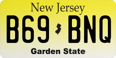 NJ license plate B69BNQ