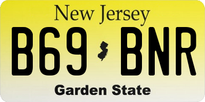 NJ license plate B69BNR
