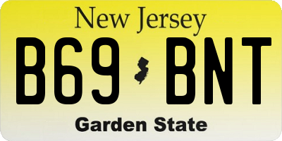 NJ license plate B69BNT