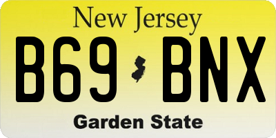 NJ license plate B69BNX
