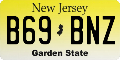 NJ license plate B69BNZ