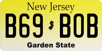 NJ license plate B69BOB