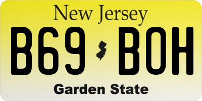 NJ license plate B69BOH