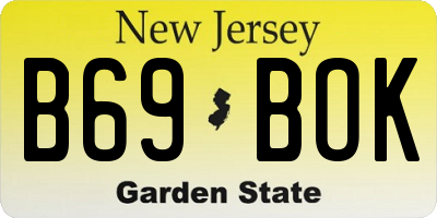 NJ license plate B69BOK