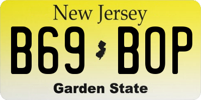 NJ license plate B69BOP