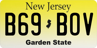 NJ license plate B69BOV