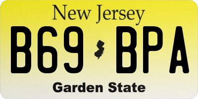 NJ license plate B69BPA