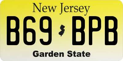 NJ license plate B69BPB