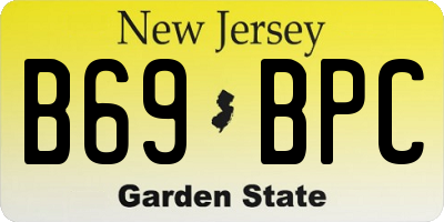 NJ license plate B69BPC
