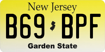 NJ license plate B69BPF