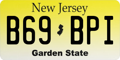 NJ license plate B69BPI