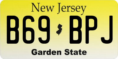 NJ license plate B69BPJ