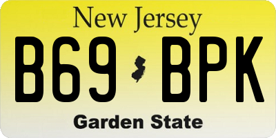 NJ license plate B69BPK