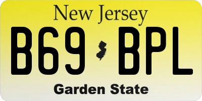 NJ license plate B69BPL