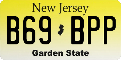 NJ license plate B69BPP