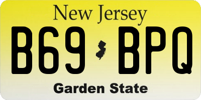 NJ license plate B69BPQ