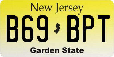 NJ license plate B69BPT