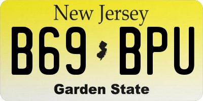 NJ license plate B69BPU