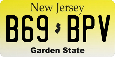 NJ license plate B69BPV