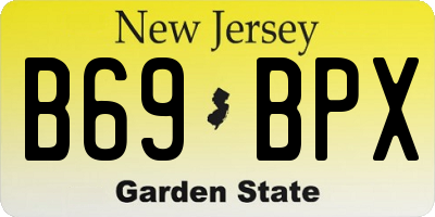 NJ license plate B69BPX
