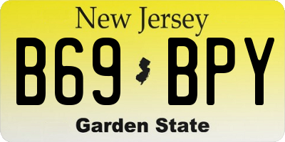 NJ license plate B69BPY