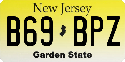NJ license plate B69BPZ